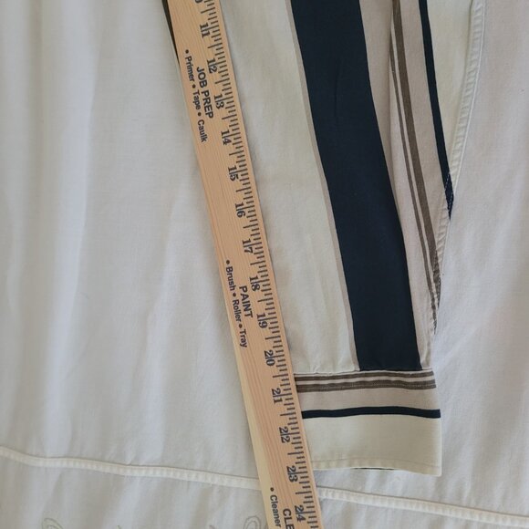 Navy Blue Striped Mens Long Sleeve Trader Bay Shirt Size XL - Picture 13 of 14